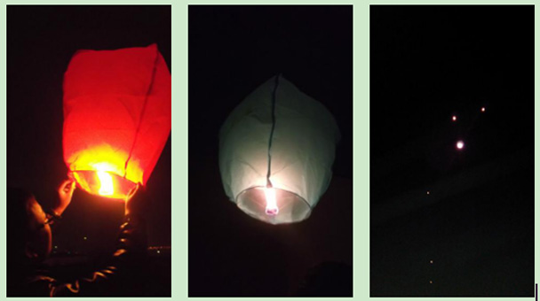 鈺鑫電氣團隊放飛孔明燈